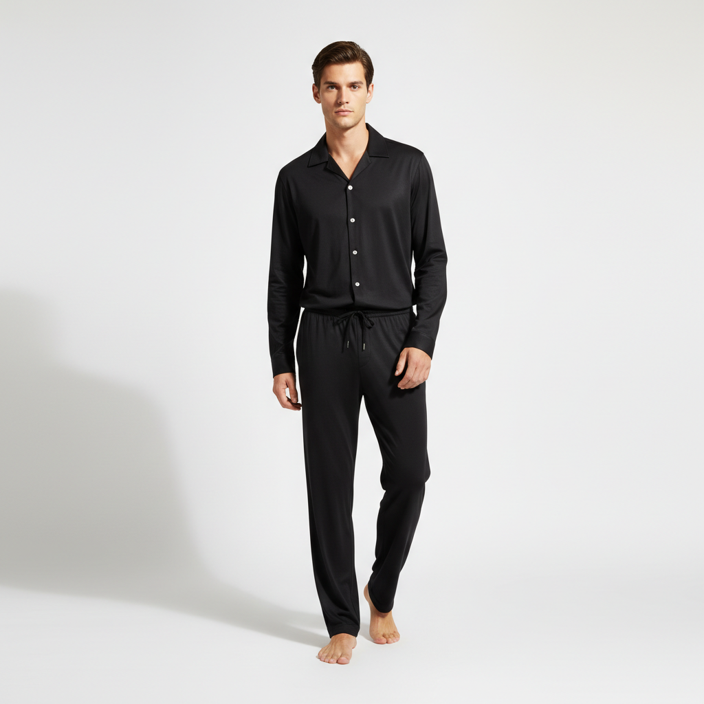 Пижама Marco из тенселя черная